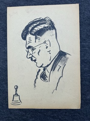 Angres Erich, Berlin, Zeichnung,  Der Tag  Ein Richter ? Klingelmann