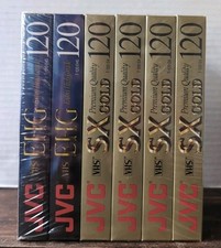 Lot of 6 JVC VHS Tapes T-120 SX / T-120 EHG Blank High Performance New Sealed