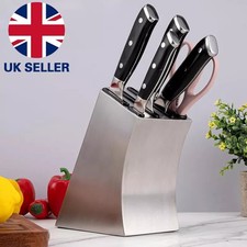 Universal Stainless Steel Knife Holder Block Scissor Slot Kitchen Storage Tool