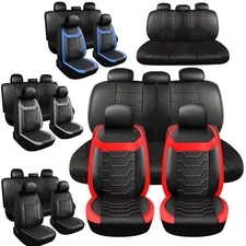 For Toyota Corolla PU Leather Car 5 Seat Covers Full Set Front Rear Cushion Pad