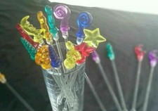  Christmas Drink Cocktail Stirrers Swizzle Mixer Sticks