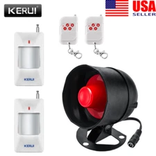 KERUI 110db Security Alarm System Kit Wireless Loud Speaker Siren Horn for Home