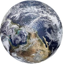 Round Jigsaw Puzzle Educational Game Earth La...