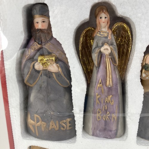 NATIVITY 7 Piece Set Vintage Ceramic Porcelain 6" Tall Christmas Holiday Style - Picture 3 of 5