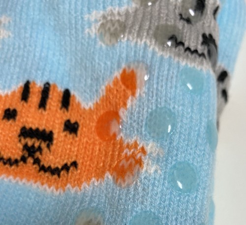 Cat Woolly Sox Slipper Socks Blue Orange Gray Kitten Cute Cozy Comfy Warm New - Picture 7 of 9