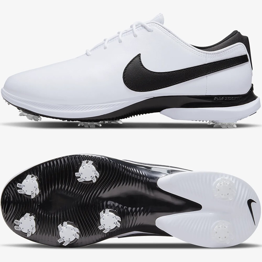 Mens Size 7.5 White/black Spiked New