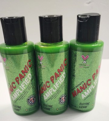 3 X Manic Panic AMPLIFIED Semi Permanent Hair Dye Cream Electric Lizard - 4 floz