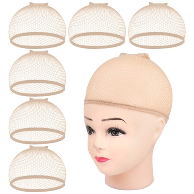 Mesh Wig Cap, 6 Pcs Fishnet Wig Cap for Women Non Slip Weave Close End
