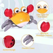 Electric Music Crawling Crab Baby Toy LED Light Up Kids Toddler Interactive Toys — image 3