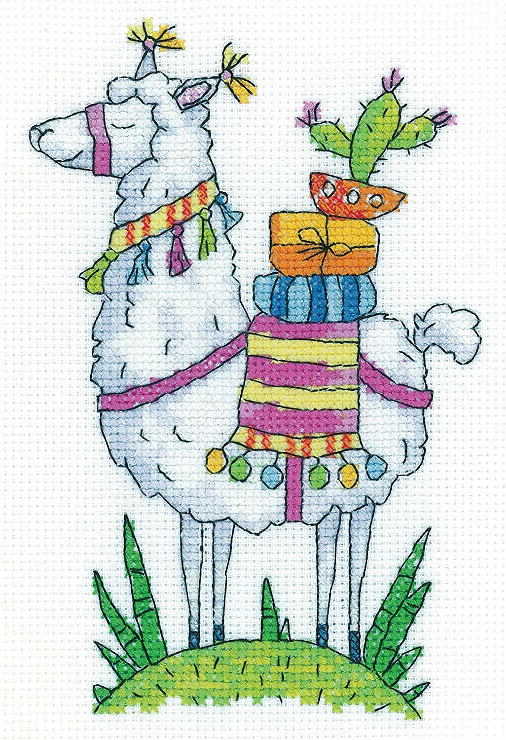 Heritage Crafts Cross Stitch Kit - Karen Carter Collection - Llama