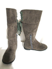 Joyfolie Chantal Toddler Girl's Size 7 Tall Brown Suede Fully Lined Boots