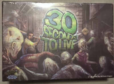30 Seconds to Live 1-2 Player Zombie Survival Card/Board Game Brand New .