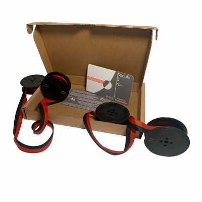2x Brother Deluxe 660TR Schreibmaschinen-Farbband rot/schwarz mit Montageanleitung & Geschenkbox