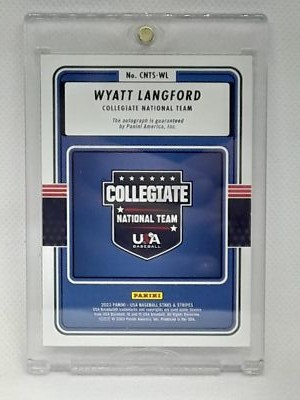 Wyatt Langford 2023 USA Baseball Stars & Stripes National Team