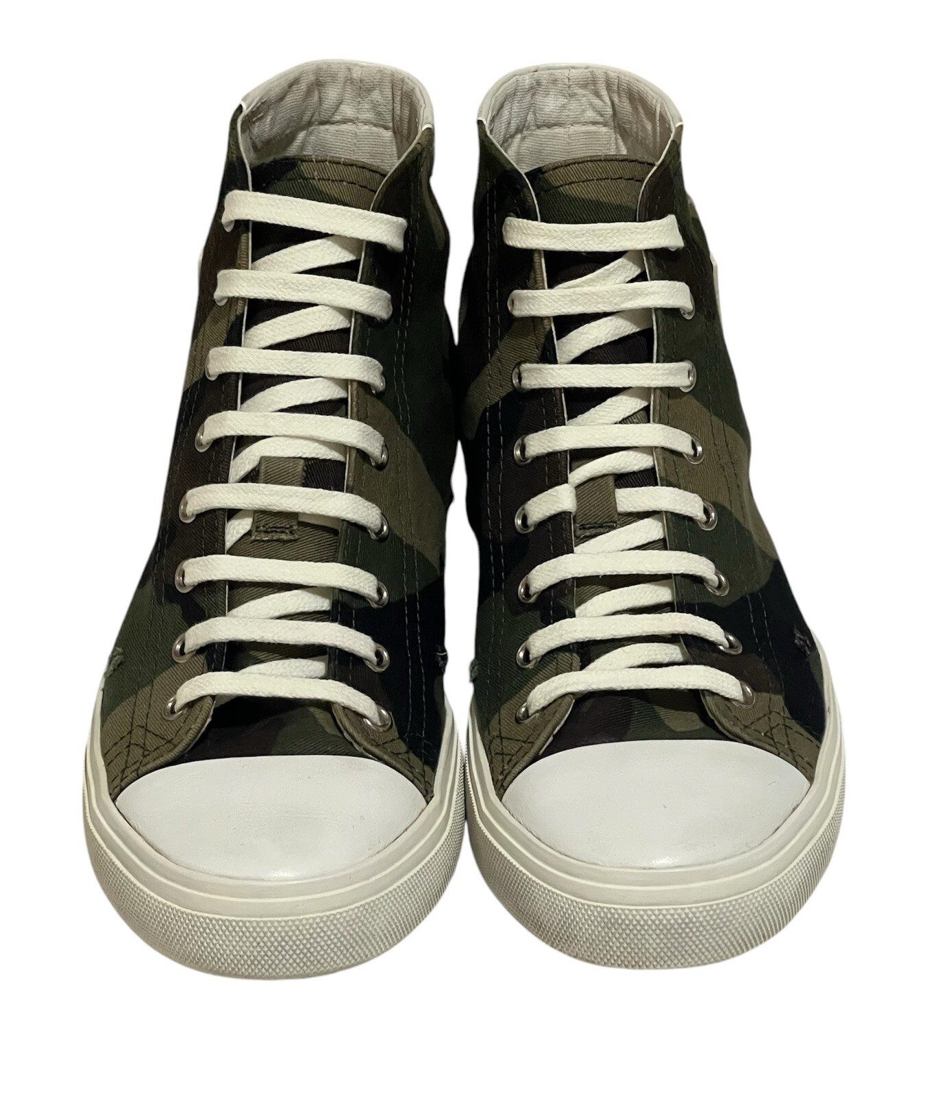 Scarpe da ginnastica Saint Laurent Paris Bedford mimetiche alte da donna taglia 9 casual EU 40