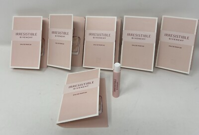 6 GIVENCHY Irresistible Eau De Parfum Sample Size 0.03 oz Each New