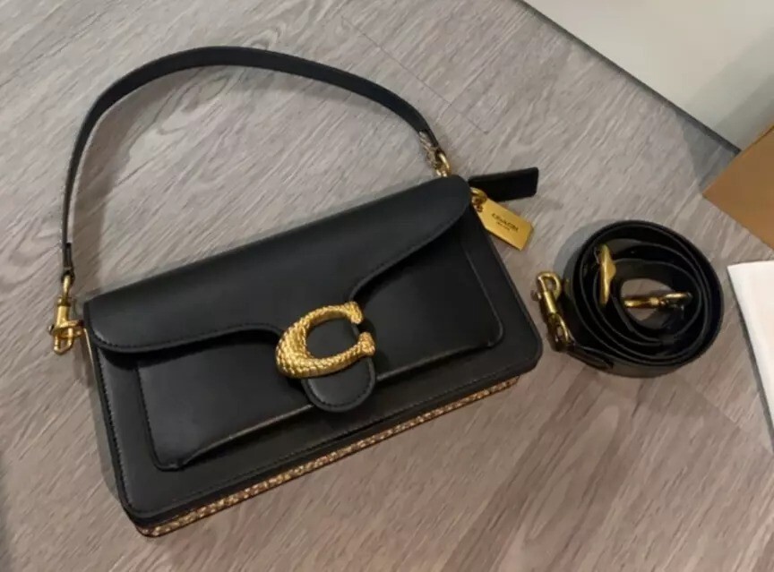 COACH CZ438 NEW YEAR TABBY SHOULDER BAG 26 WITH SNAKESKIN DETAIL