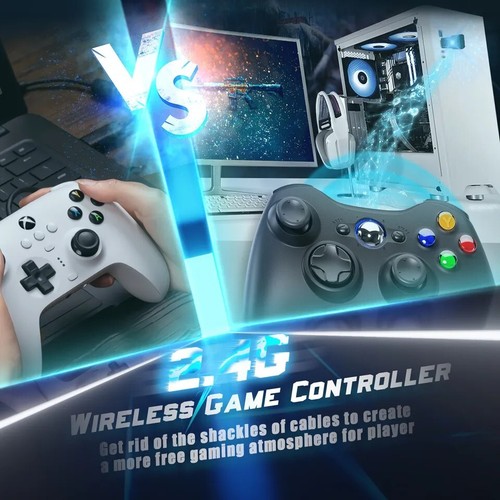 CONTROLLER WIRELESS NERO PER MICROSOFT Xbox 360 - Foto 4 di 15