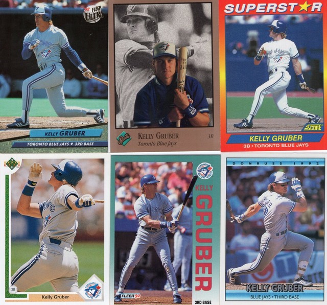 KELLY GRUBER Lot Of 30 Different Premium MLB Baseball Cards Toronto 