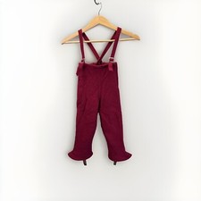 Vintage Toddler Wool Trousers Suspended Overalls Boys 40s 50s Red Prop Costume