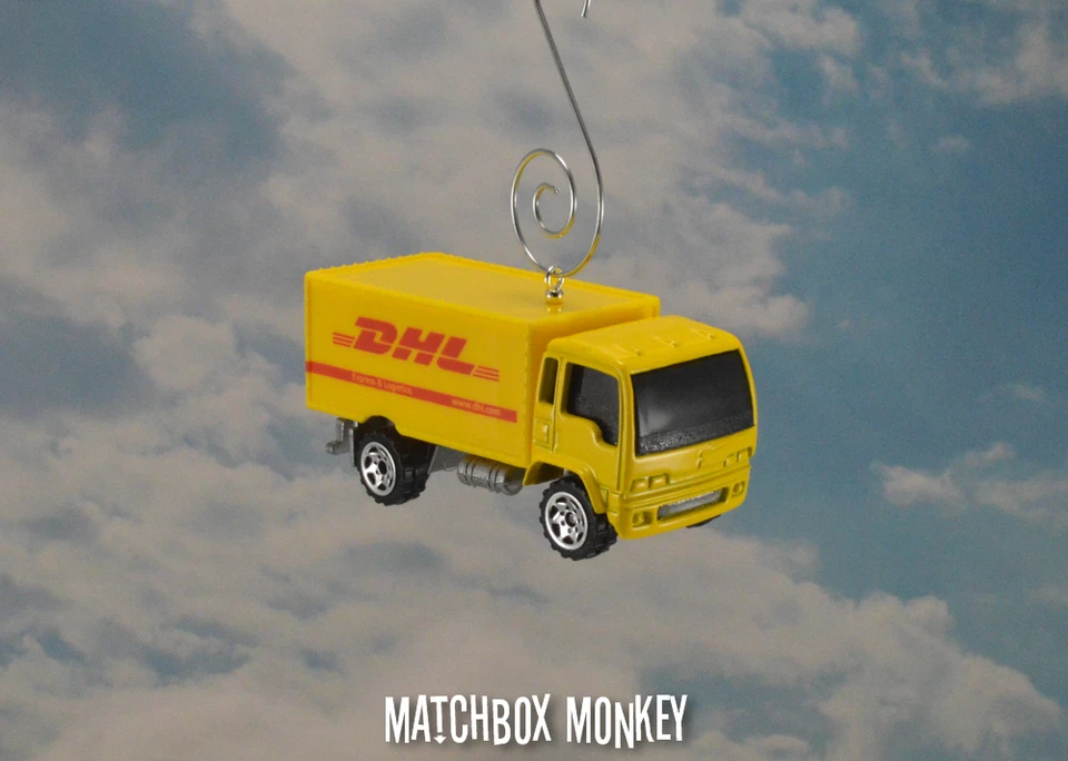 DHL Adorno de Navidad Personalizado 1/90 Entrega Volvo Box Truck Cabover USPS UPS Foto 4 de 4