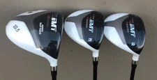 +1" Long Taylor Fit BMT White graphite Stiff Flex 10.5 driver 3,5 golf wood set