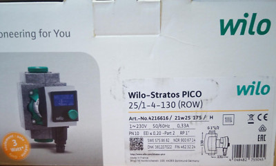 WILO STRATOS PICO 25/1-4-130 PREMIUM HIGH EFFICIENCY PUMP (ROW)