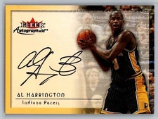 2000-01 Fleer Tradition #NNO Al Harrington Autographics - NM-MT *TEXCARDS*