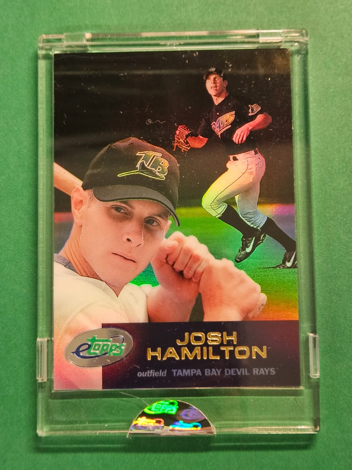 2001 ETOPPS INAUGURAL EDITION #146 JOSH HAMILTON REFRACTOR BASEBALL CARD MLB