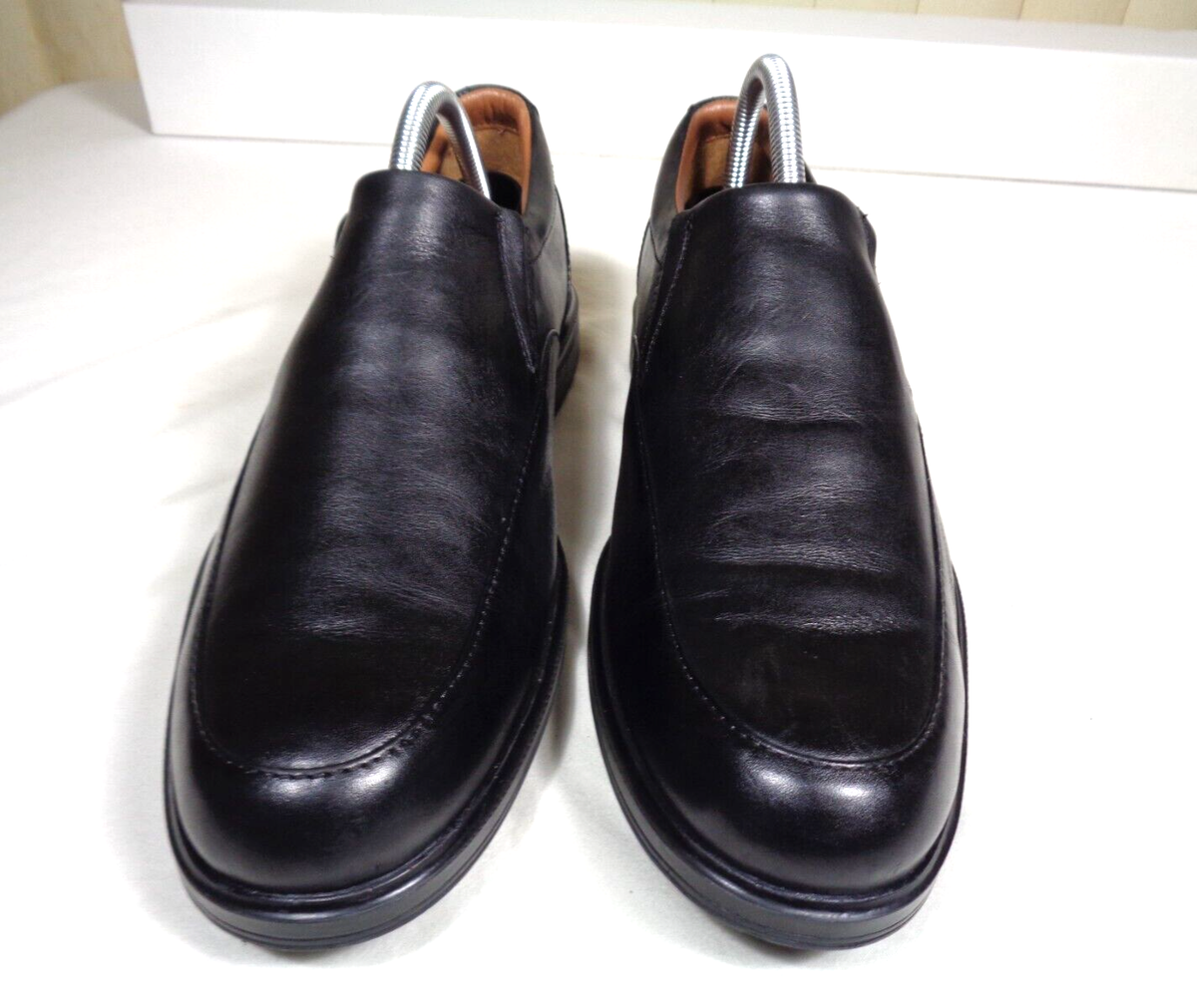 Clarks shoes Black Leather slip on Loafers men display picture 2