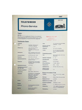 Vintage Original Telefunken Musikus 5062  Phono-Service  4 Seiten