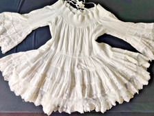 ❤TUNIKA Ibiza Hippie boho Bohemian Shirt Bluse weiß Spitze Sexy Style 38 40 42