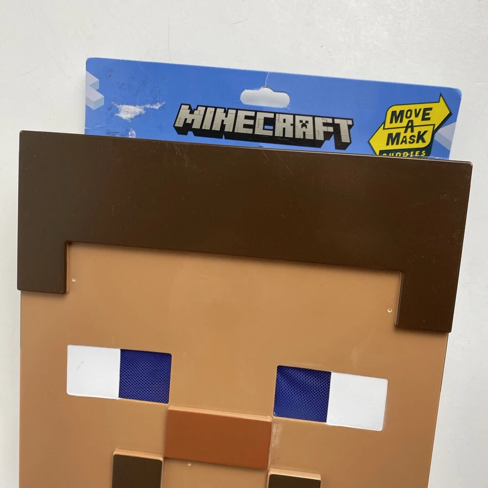 Minecraft Move a Mask Steve Mine Disfraz Artesanal Adulto Halloween Accesorio Foto 3 de 4