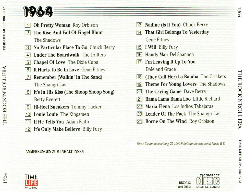 (CD) The Rock 'n' Roll Era - 1964 - Roy Orbison, Gene Pitney, Chuck Berry, u.a. - Bild 2 von 3
