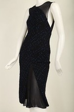 Vintage Gianni Versace Couture Tweed Dress W Chiffon Sleeves