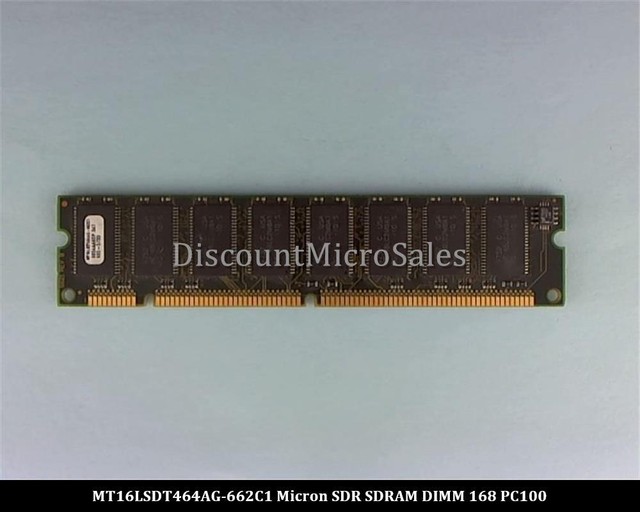Micron MT16LSDT464AG-662C1 SDRAM 32MB PC-100 Non ECC 100Mhz RAM Memory