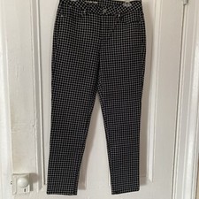 TALBOT'S Heritage Women's Size 6 Black  White Pants Slim Ankle EXCELLENT COND.