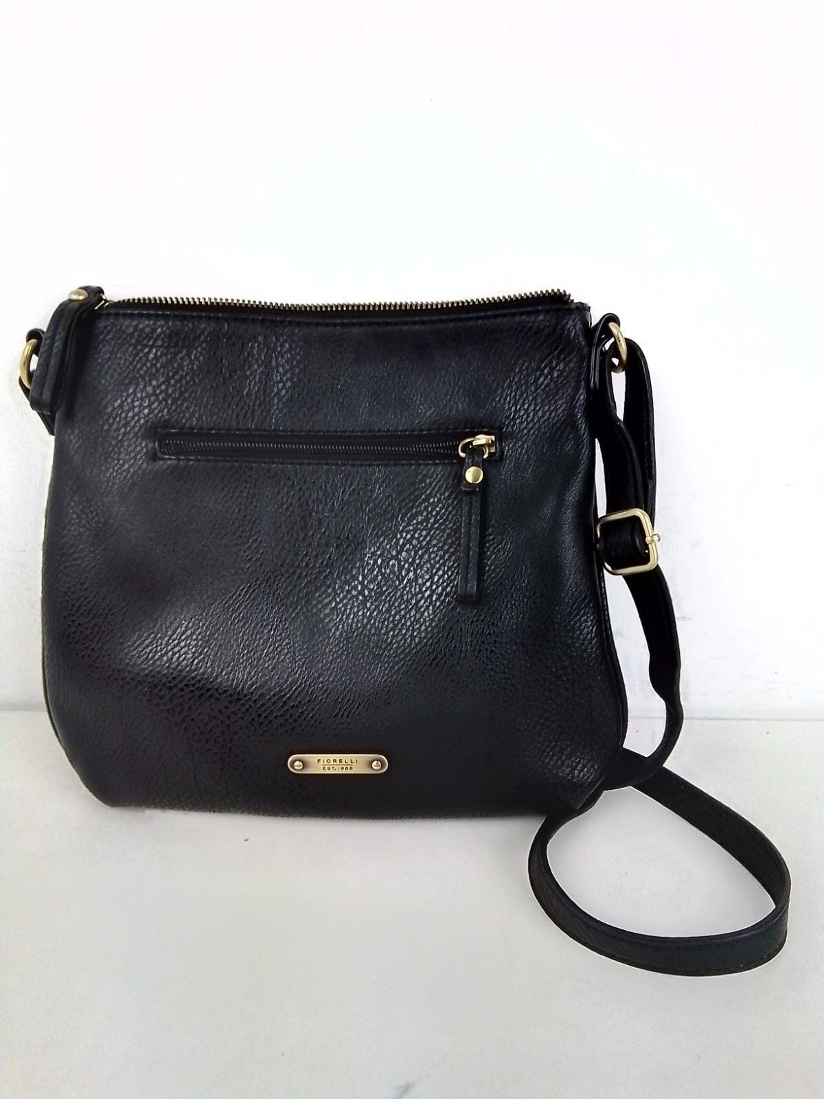 Womens Fiorelli Crossbody Bag Black Leather Medium Inside Outside Pockets Zip F2 eBay