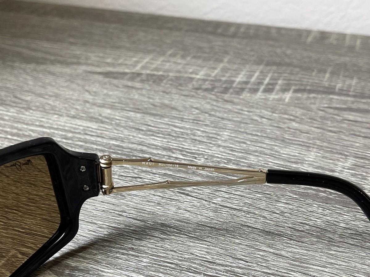 MAUI JIM BAMBOO MJ 104-16 GLOSS BLACK GOLD HCL BRONZE 