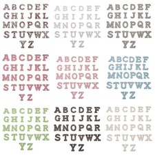 26pcs Rhinestone Alphabet A Z Letter Iron On Patch Glittery Sew on Appliques