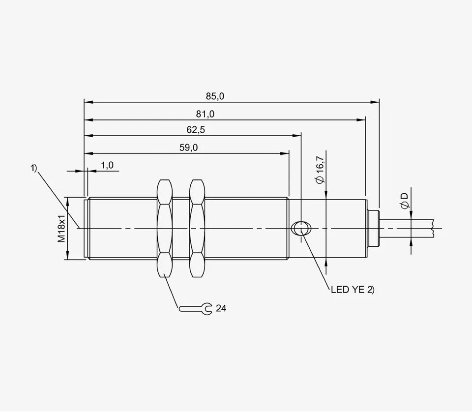 1PC BALLUFF BOS00TC inductive sensor BOS 18M-WS-7RB-BO-L-03 Photoelectric Sensor - Image 3 of 3