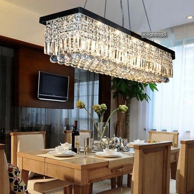 chandelier rectangular dining table
