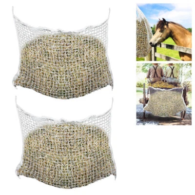 MARKENLOS Heunetz Futternetz 2 Größen 120 cm /160 cm Heusack für Pferde Heutasche 1-4 stk.