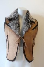 Nwt Womens Yoki Brown Faux Fur Vest L *