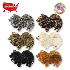 Pomeranian Pin, Brooch, D440, Full Body Dog, Spitz, Metal, Pet, Gift, Handmade