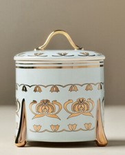 NEW ANTHROPOLOGIE X THE MET CERAMIC CANDLE CLASSIC FLORAL SUEDED ROSE WAX BLEND