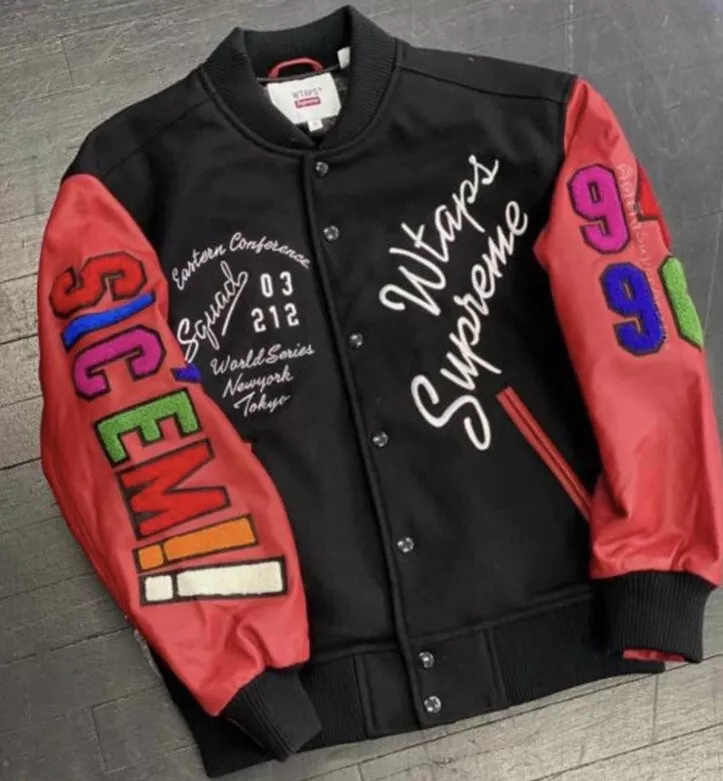 Supreme, Jackets & Coats, Supreme Worn Heavy Leather Varsity Jacket Size  S