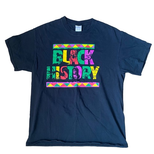 Black History T-Shirt African American Culture Tee Large Gildan - Picture 1 of 7