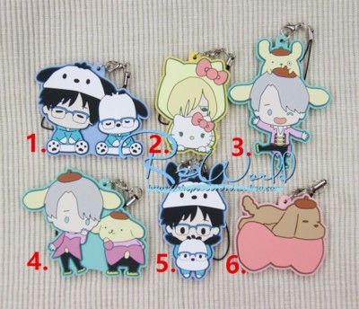 yuri on ice まとめグッズ Japan Anime YURI!!! on ICE Yuri Victor Rubber Strap Keychain Phone