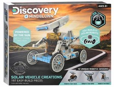 Discovery Mindblown Solar Vehicle Robot Kit, 197 Pieces, 12 Designs, Ages 8
